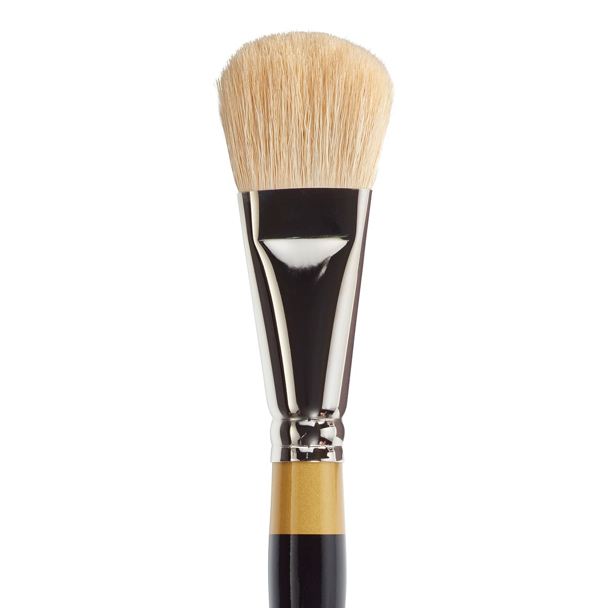 KINGART Original Gold Specialty 9270 Series, Oval Mop Brush, Super-Soft Natural (1),White-Black-Gold