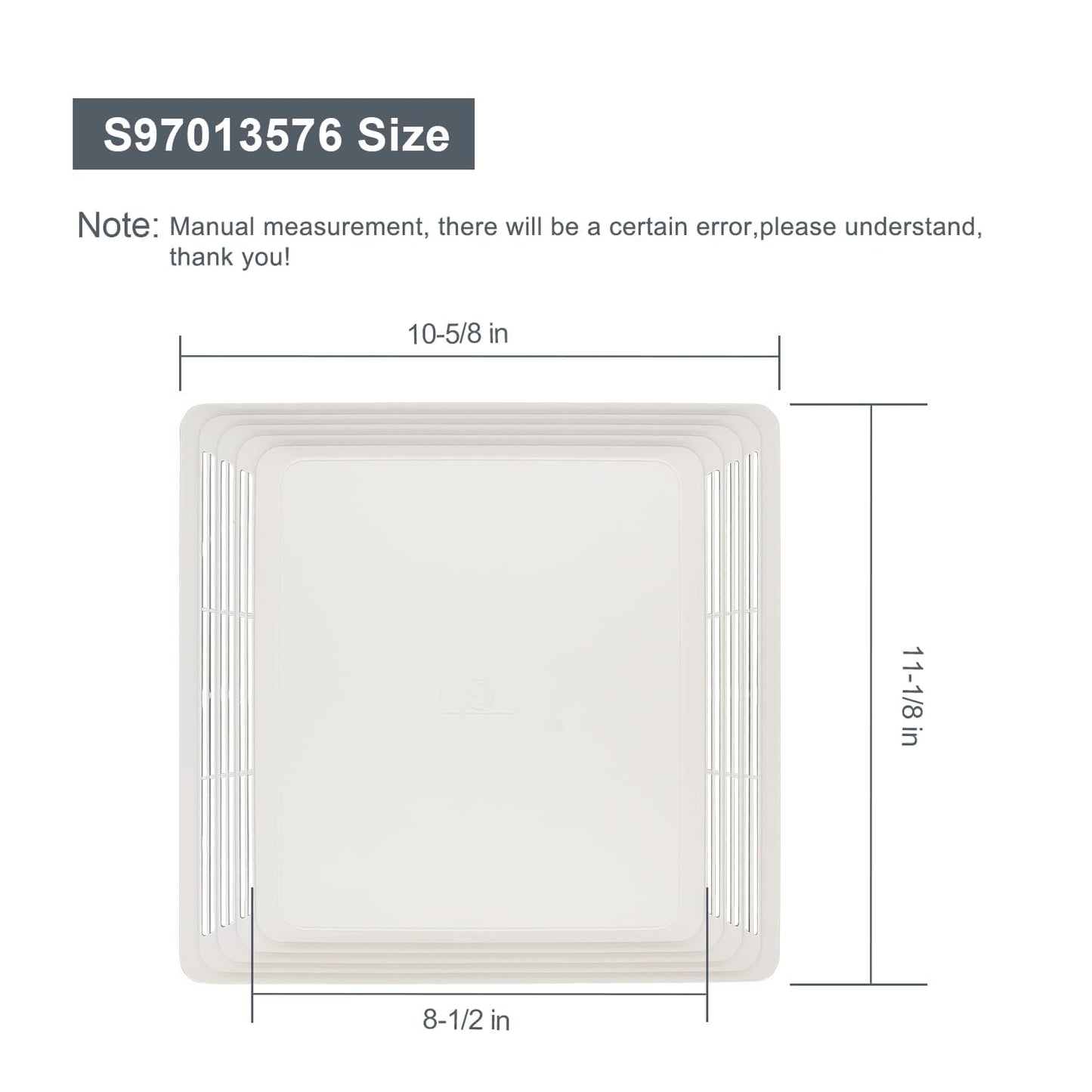S97013576 Replacement Bathroom Fan Cover Grille for Broan NuTone Models 2684F, 576, 676, 684, 684NT ABS Exhaust Fan Cover Bathroom Vent Covers