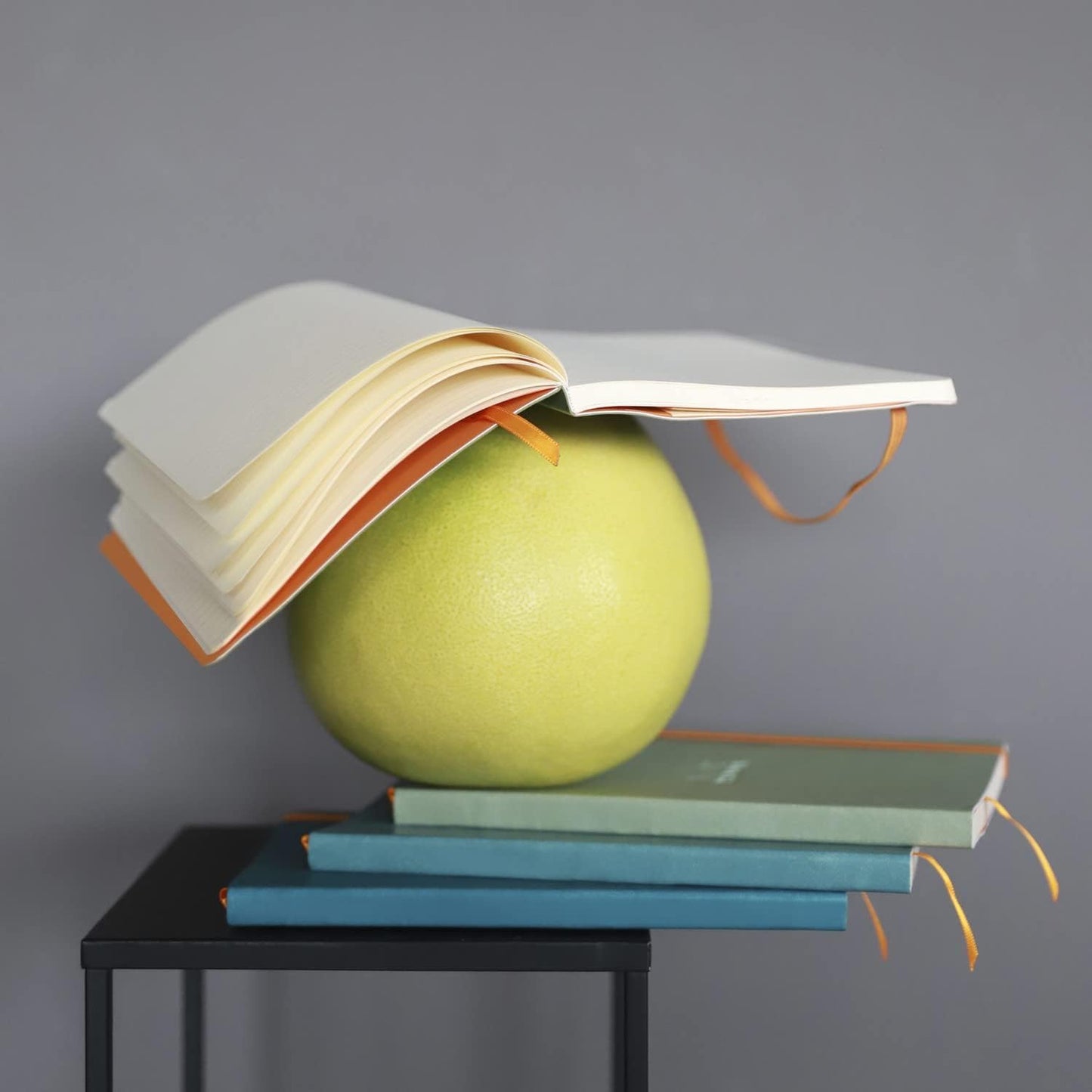 Rhodia - Rhodiarama Leatherette Softcover Notebook - A5 5.8 x 8.3 in (14.8x21 cm) - 160 Pages, Dot Grid Ruling, 90gsm Brushed Vellum Ivory Paper - Sage - 117440C