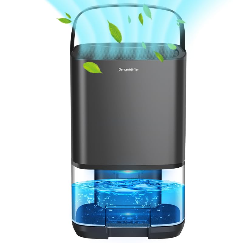 MADETEC Dehumidifier, Small Dehumidifiers for Home 350Sq.ft, 35 OZ Water Tank with Auto-off, Ultra Quiet, Enery-saving, Mini Dehumidifer for Basement Bedroom Bathroom Closet Garage RV(Black)