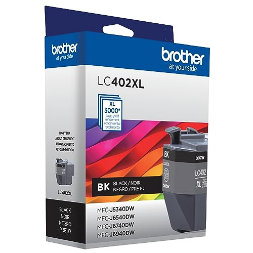 Brother Genuine LC402XLBKS High Yield Black Ink Cartridge
