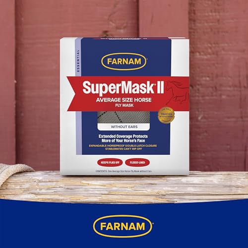 Farnam Home and Garden 100504650 No Ears Fly Supermask II for Horse