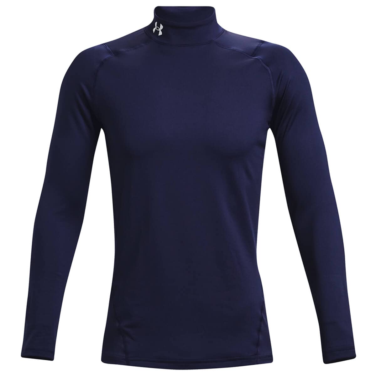 UA CG Armour Fitted Mock Midnight Navy/White