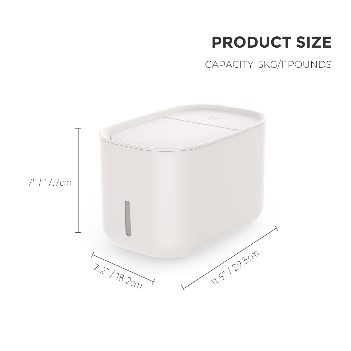 Zuutii Food Storage Container, Dry Food Storage, Pet Food Dispenser, 6.9Qt Large Storage Bin with Lid,Silicone Ring & Moisture Proof, for Grain Cereal Soybean Corn Light Cream