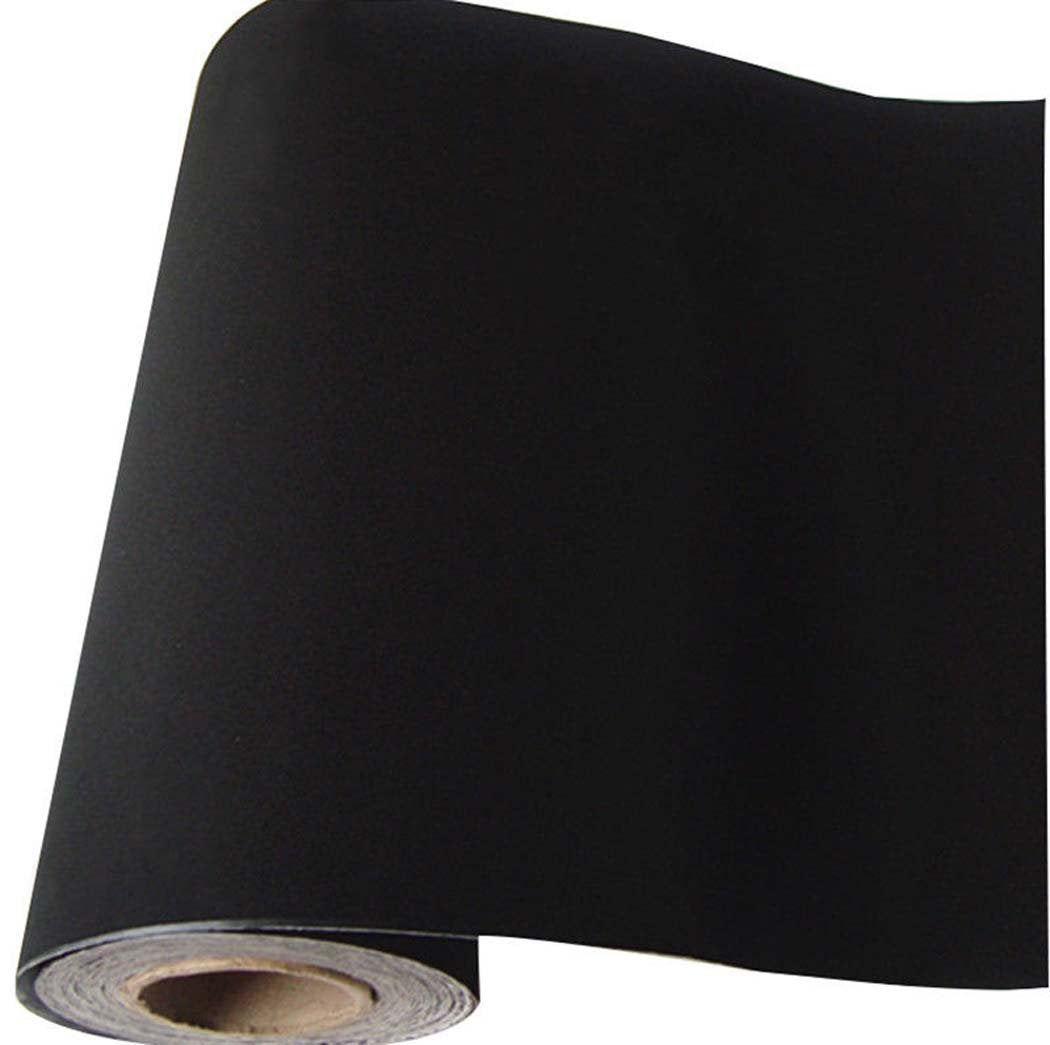 Self Adhesive Velvet Flock Contact Paper Liner for Jewelry Drawer 17.7" x 117" Craft Fabric Peel and Stick, Soft Velvet Liner for Drawer DIY (Black, 17.7" x 117")