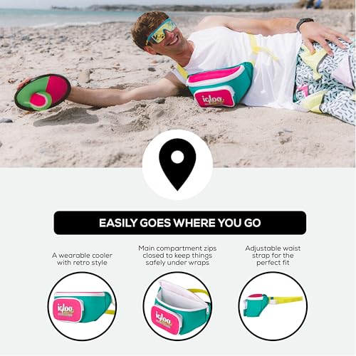 Igloo 90s Retro Collection Fanny Pack Portable Cooler, Jade