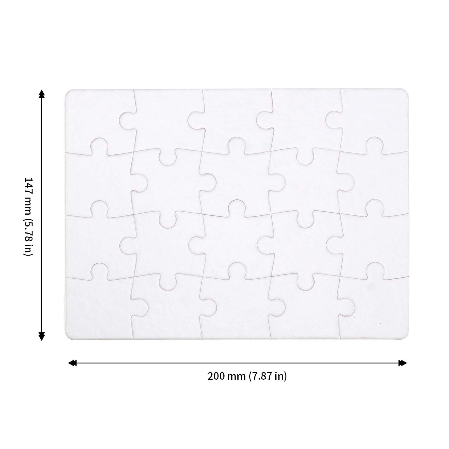 JAPCHET 30 Sets 7.9 x 5.8 Inches Sublimation Puzzle Blanks, 600 Pieces White Blank Sublimation Jigsaw Puzzles, DIY Custom Puzzle for Heat Press Thermal Transfer, Printing and Craft