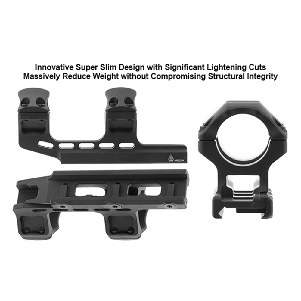 UTG ACCU-SYNC 30mm High Pro 34mm Offset Picatinny Rings, Matte Black