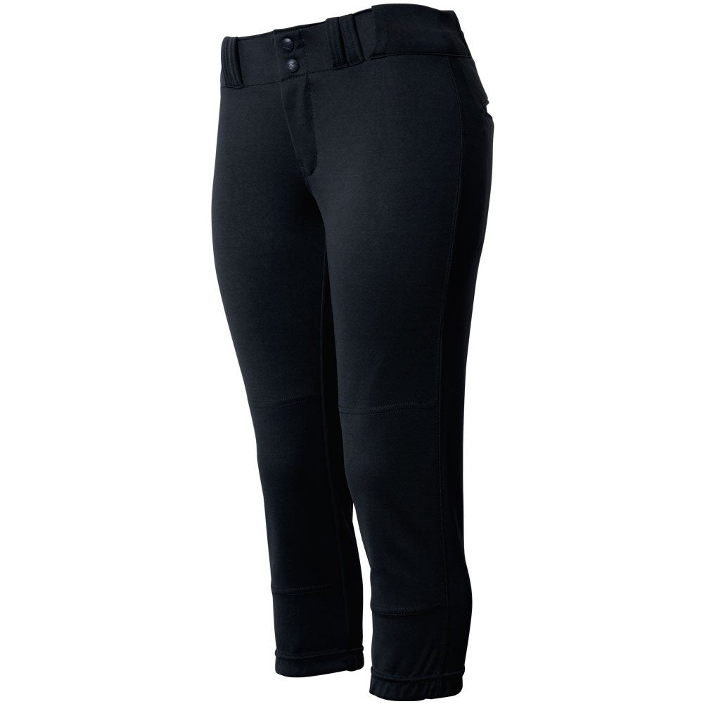 CHAMPRO Women's Tournament Traditional Low-Rise Polyester Softball Pant Black