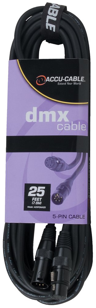ADJ Products AC5PDMX25 25 ft 5 Pin DMX Stage Lighting Cable