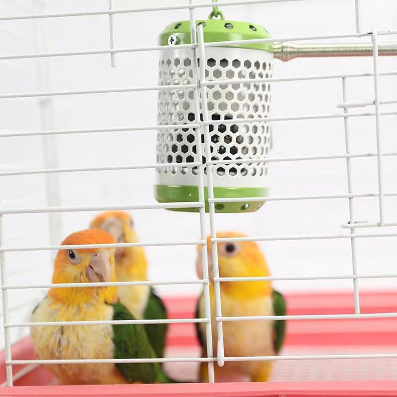 MANON ROSA Bird Cage Heater Lamp for Parakeets Parrots Reptiles Lizards Rabbits Turtle Snakes Frog Chicks - Includes 2 Bulbs (50W &100W E27 110V) - Pet Winter Warm Equipment