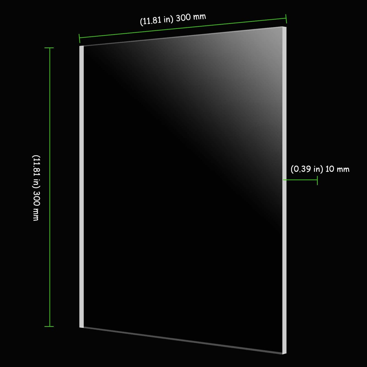TAICHEUT 4 Pack 12 x 12 Inch Clear Acrylic Panels, 3/8" Thick Square Acrylic Sheets with Protective Films for Signboard, Shelf and DIY Projects