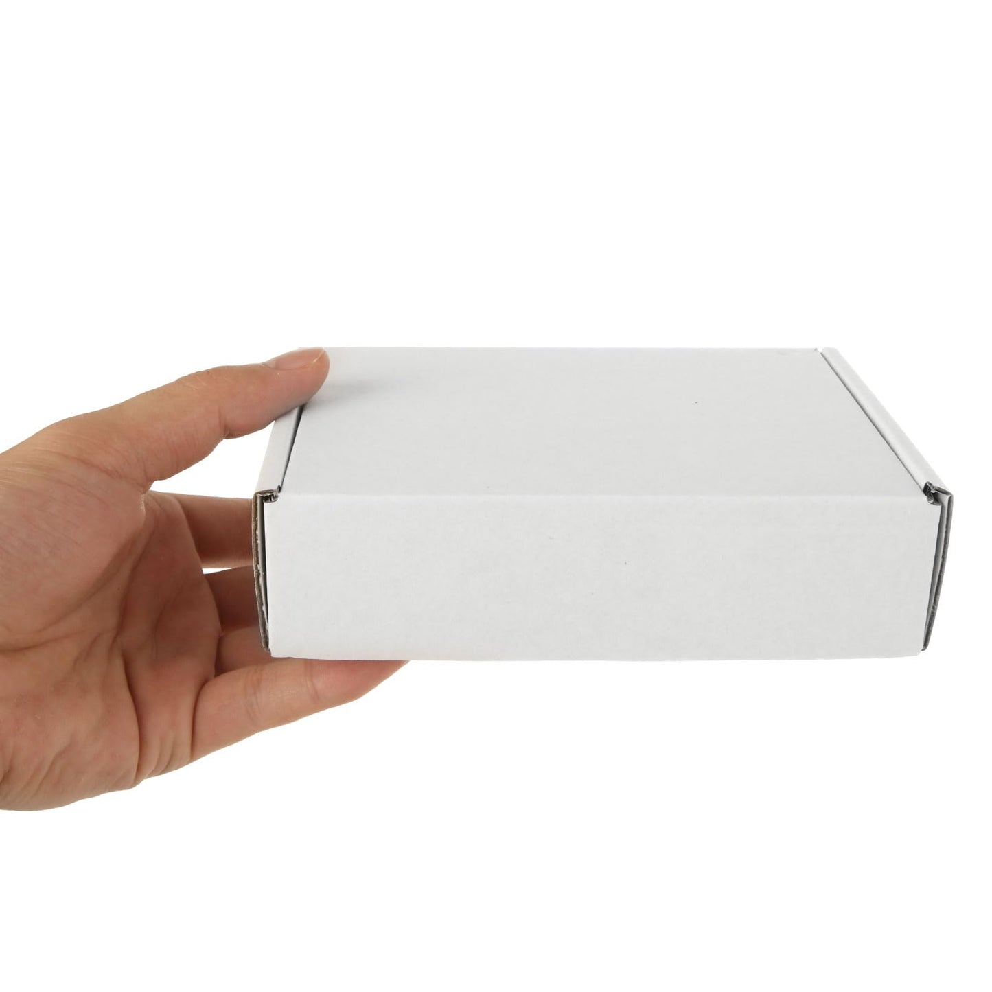 ABuff 50 Pack 6 x 4 x 1.6 Inch Shipping Boxes, Small Corrugated Cardboard Box White Mailer Boxes Gift Boxes for Business Shipping Mailing Packaging Literature Mailer