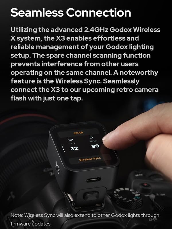 Godox X3S X3 S X3-S TTL Wireless Flash Trigger for Sony Camera, OLED Touchscreen Flash Transmitter,Built-in Lithium Battery Support Quick Charge(Godox Xpro-S/XProII-S Upgrade Version)