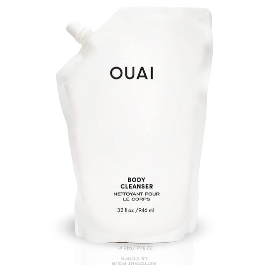 OUAI Body Cleanser Refill, Dean Street - Foaming Body Wash with Jojoba Oil and Rosehip Oil to Hydrate, Nurture, Balance and Soften Skin - Paraben, Phthalate and Sulfate Free Skin Care Products - 32 Oz