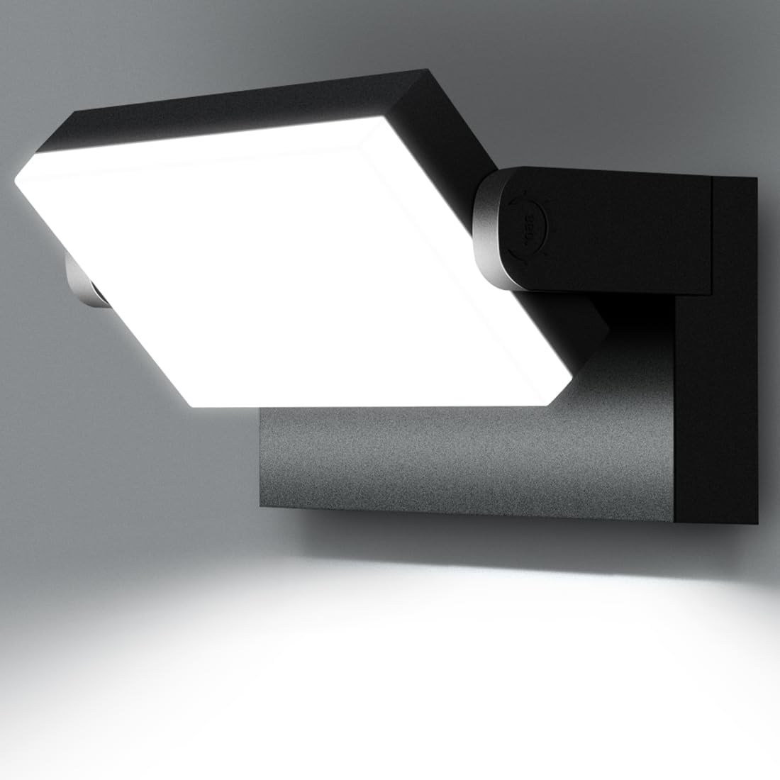 Juyace 60W LED Flood Lights Outdoor Wall Pack Light Exterior Lighting Fixtures for House 360° Rotational 6000lm 5000K IP65 Waterproof Modern Security Floodlights for Above Garage