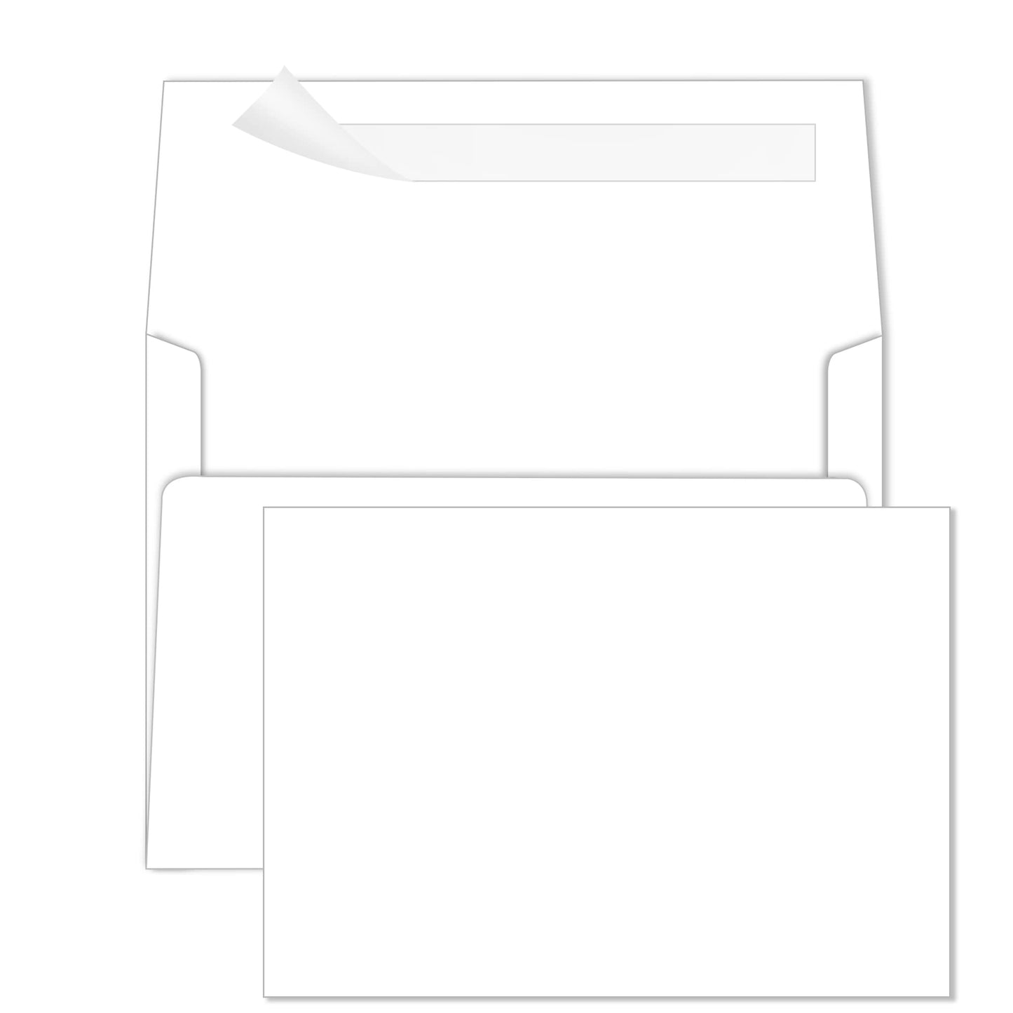 Goefun Blank Note Cards (Not Folded) and Envelopes 5 x 7 Flat Cardstock and A7 Envelopes Self Seal 100 Pack for Wedding, Invitations, DIY Postcards, Thank You Cards & All Occasion