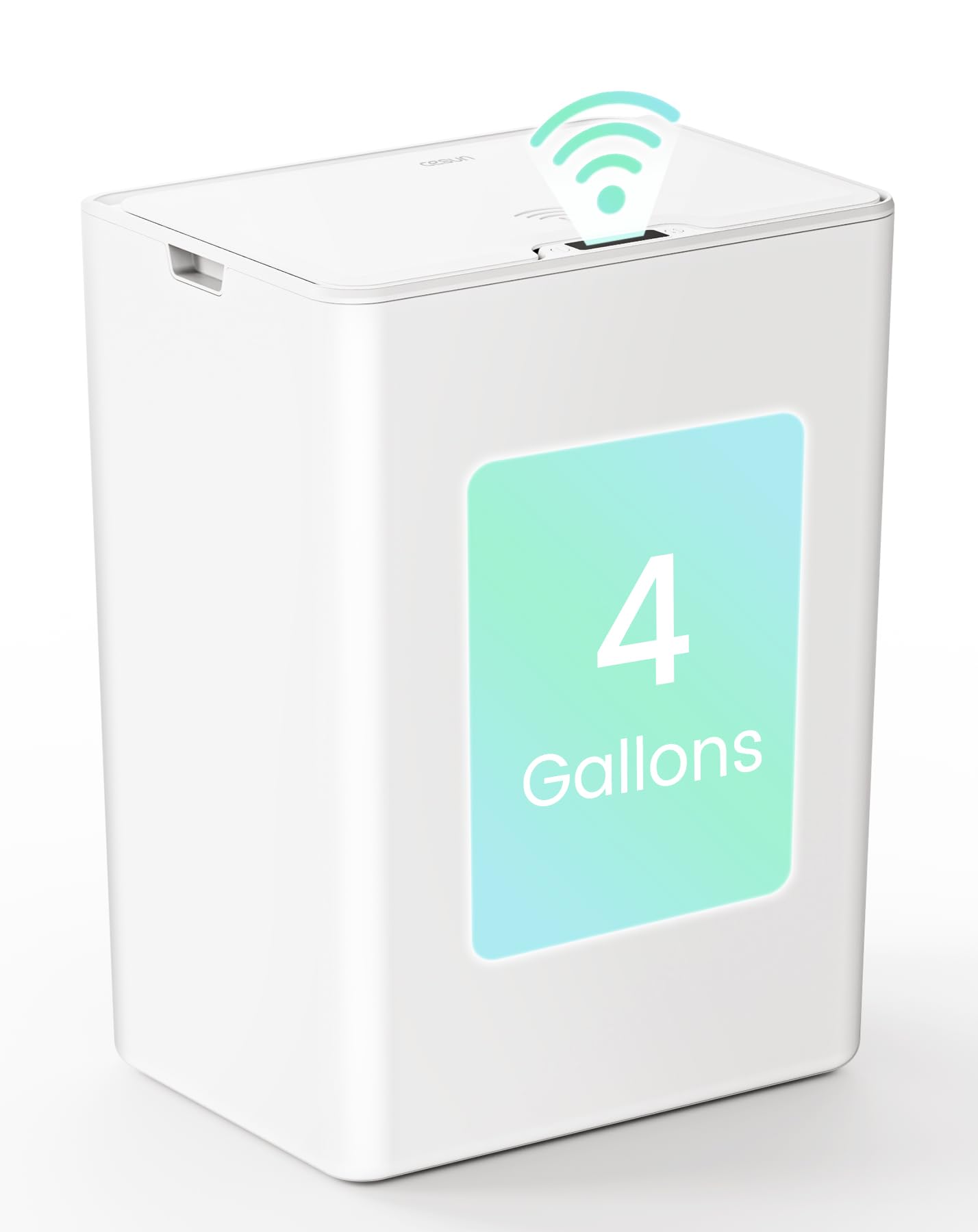 Cesun Automatic Bathroom Trash Can with Lid, 4 Gallon Touchless Motion Sensor Trash Can, Plastic Small Garbage Can, Smart White Waste Basket for Bathroom, Bedroom, Toilet, Office