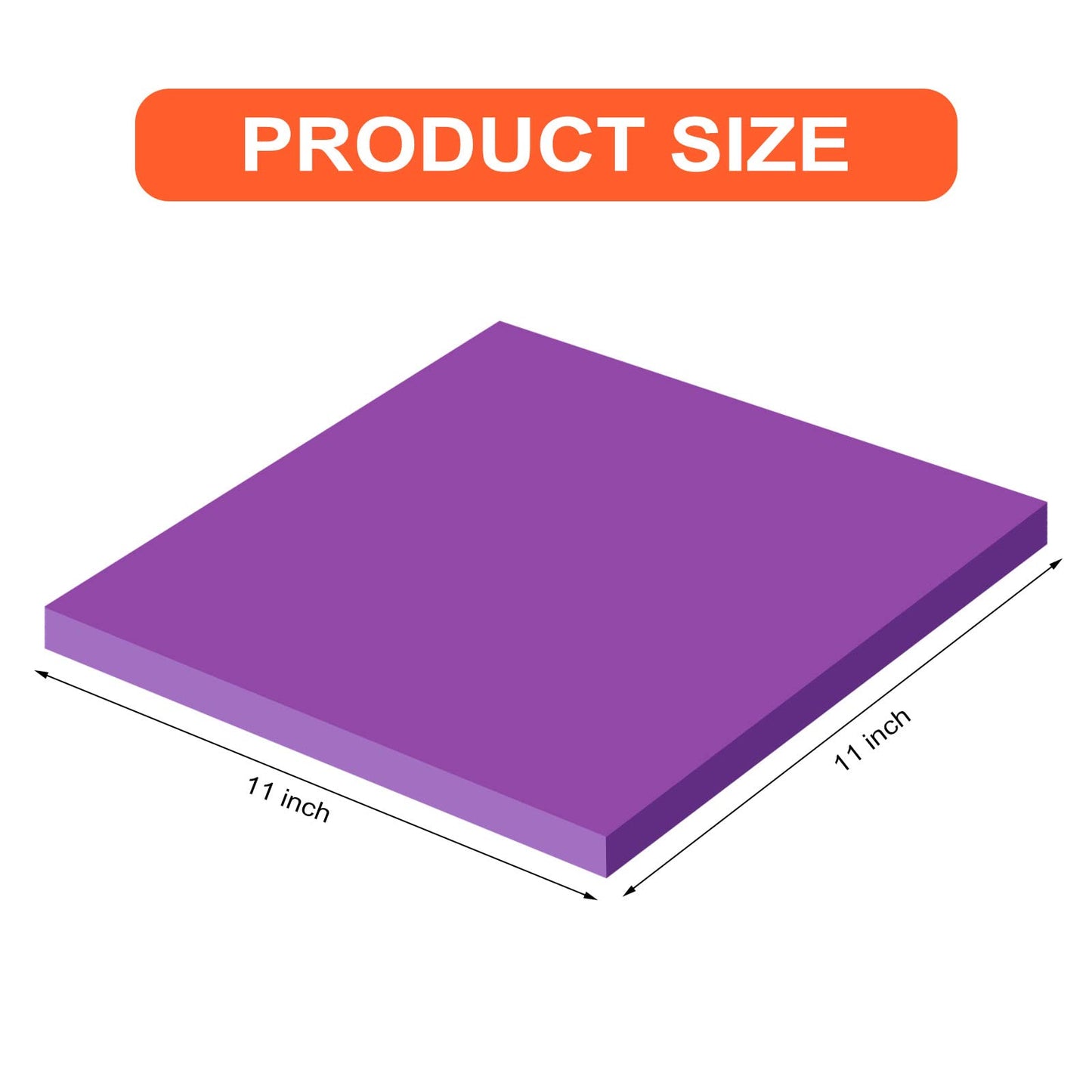 Zubebe 6 Pads 11 x 11 Inch Large Sticky Notes Jumbo Bright Colors Sticky Notepads Self Stick Note Square Memo Post Stickies for Office School, 25 Sheets/pad (Rainbow Color)