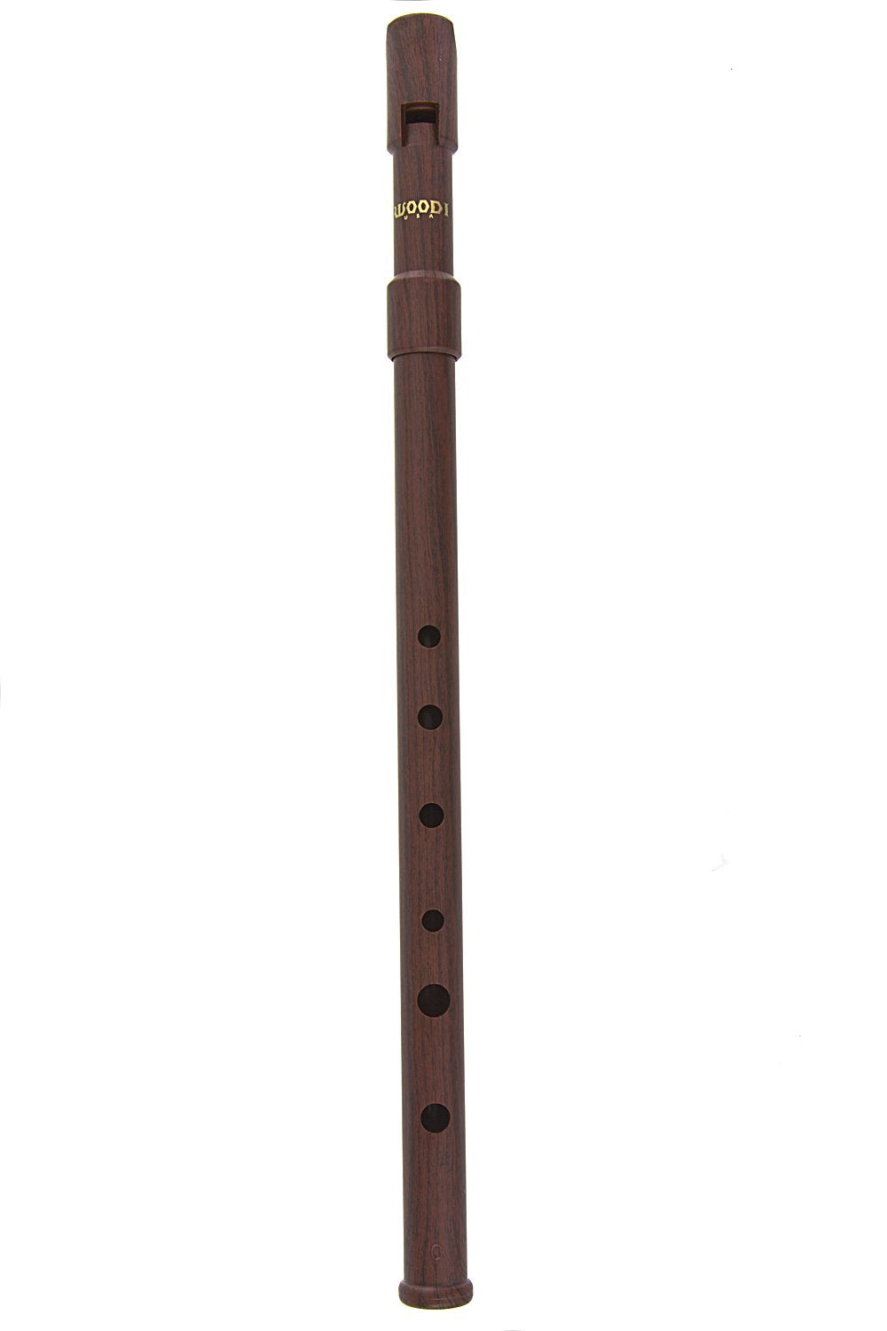 Woodi WI-921W WI-922W Wooden Irish Whistle Key of C and D Key in ABS Pewter (2 Pieces)