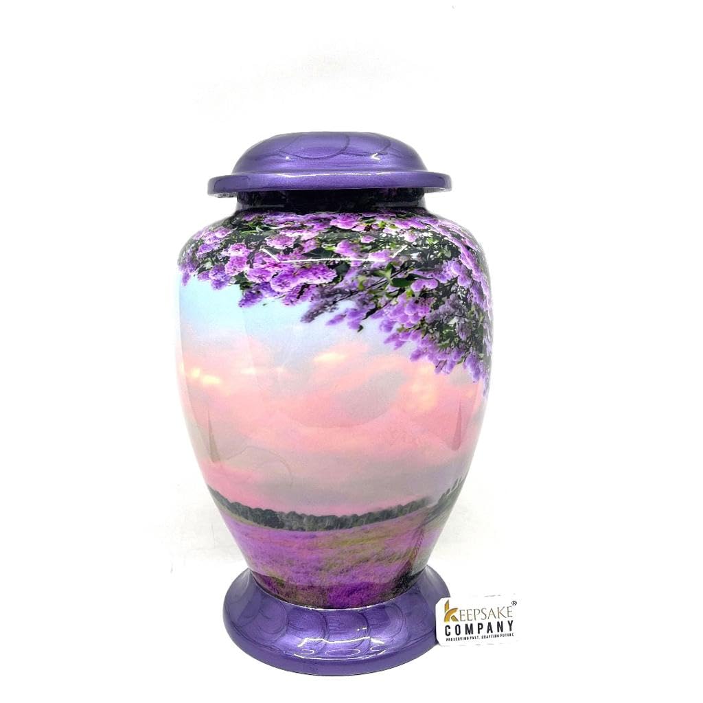 Purple Beutiful Large Urn for Ashes Adult Male - Cremation Urns for Human Ashes Adult Man - Cremation Urns for Ashes - Funeral/Burial Urns - Decorative and Keepsake ERN, Earns, 220 Cu in Volume