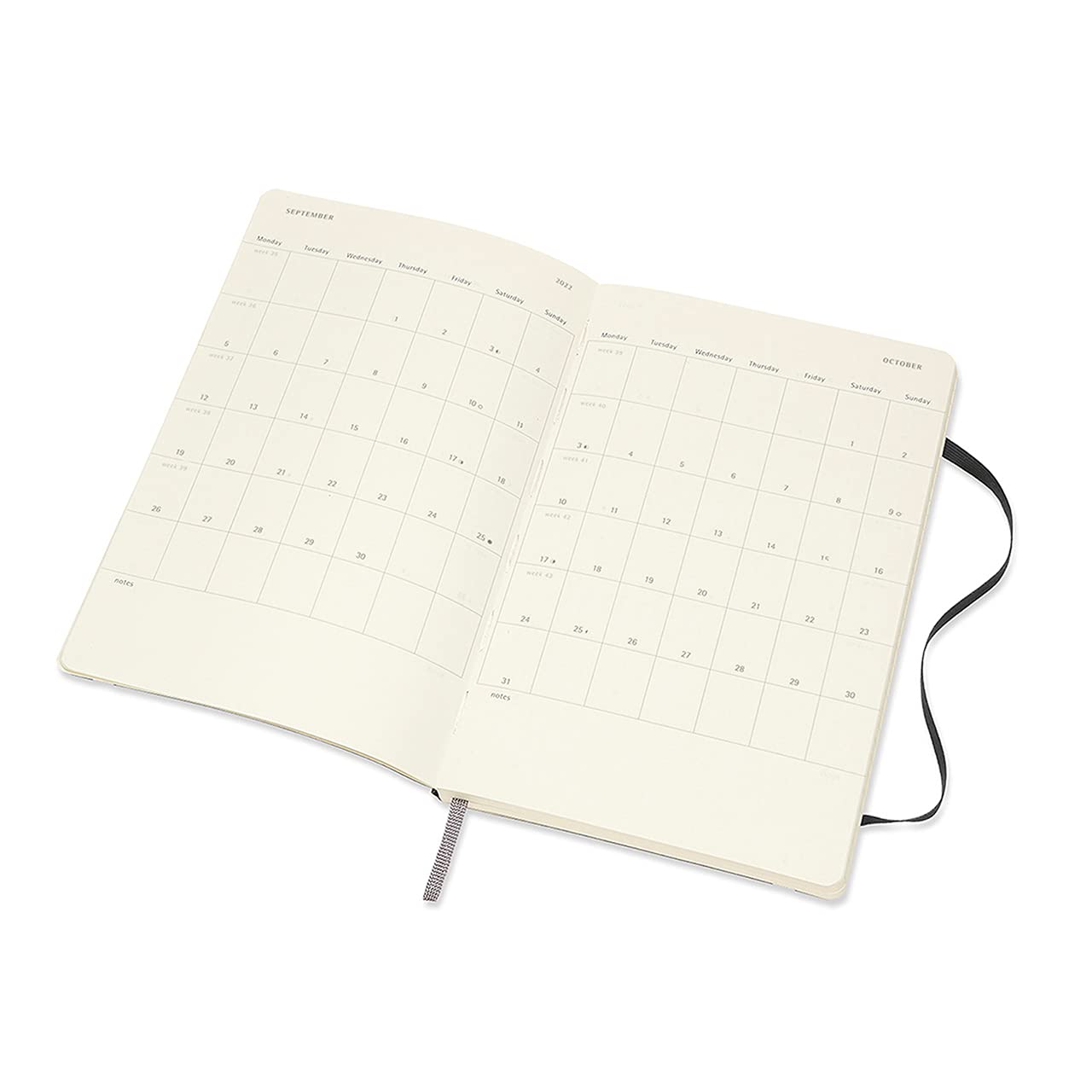 Moleskine Classic 18 Month 2021-2022 Weekly Planner, Soft Cover, Large (5" x 8.25"), Black