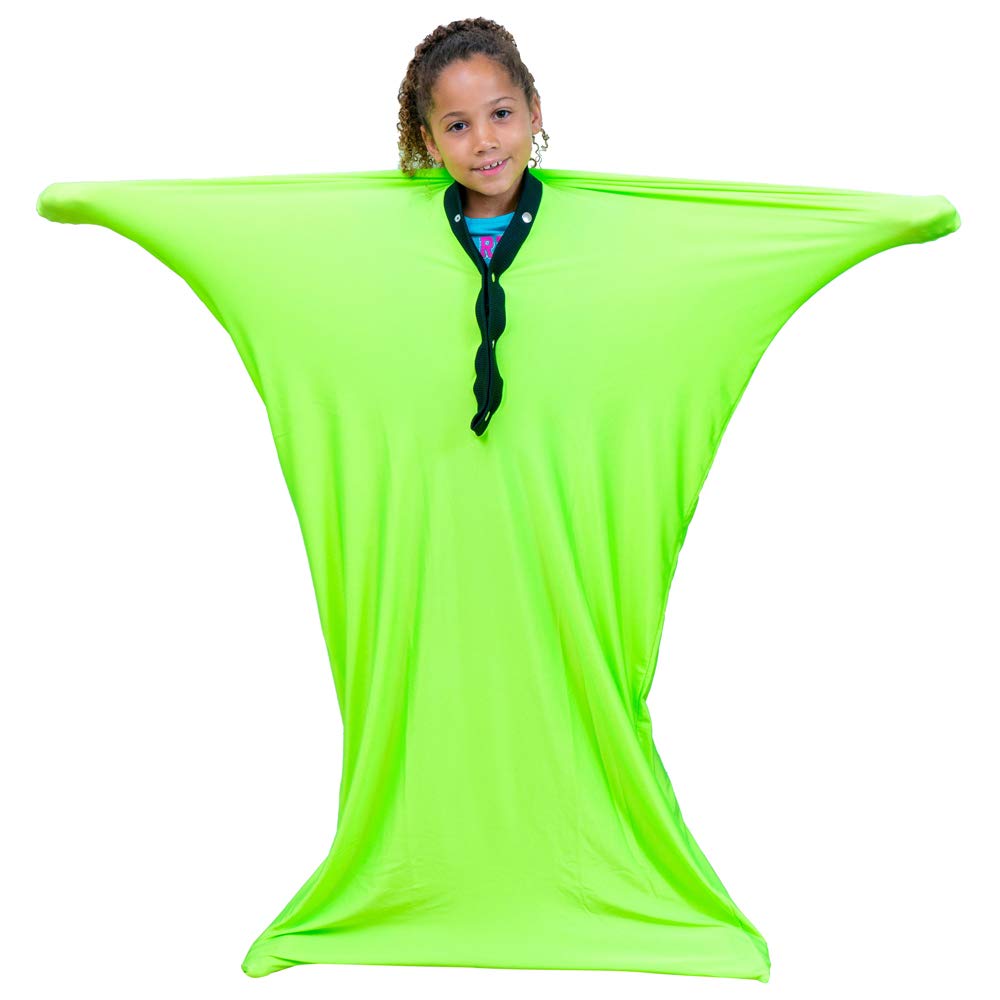 Sensory Sox Stretchy Body Socks Full-Body Wrap to Relieve Stress, Hyposensitivity Great for Boys, Girls with Autism, Anxiety (Small 47"x27", Green)
