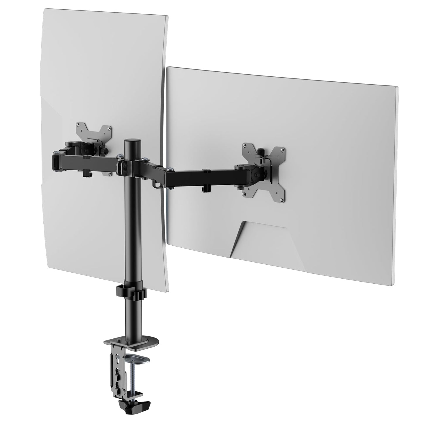 Pholiten Dual Monitor Desk Mount,Heavy Duty Adjustable Monitor Desk Mount for 2 Screens up to 38Inches,Dual Monitor Arm with Height Adjustable Tilt Swive Rotate,Holds up to 22 lbs