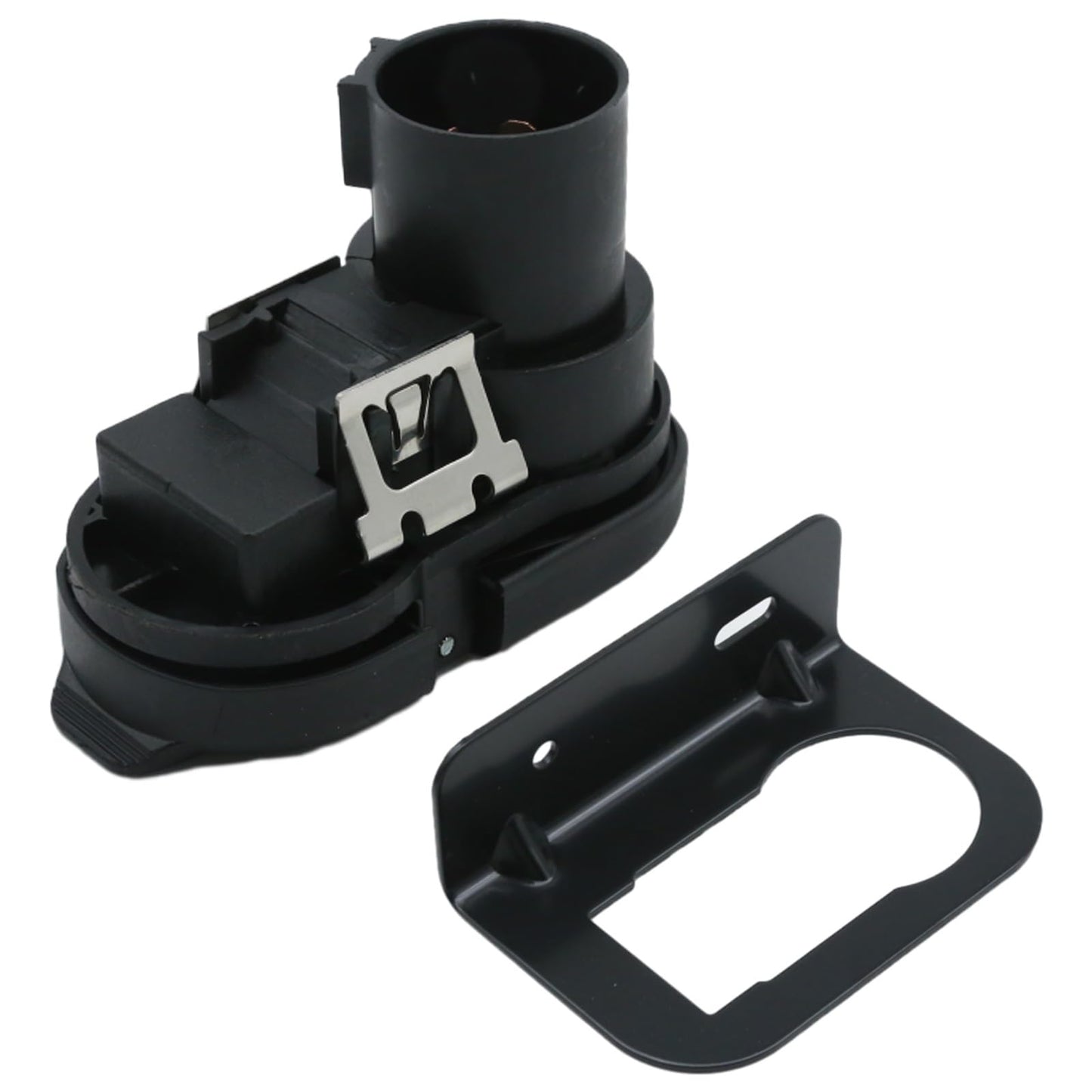 Anxingo 9U5Z-14489-MAA Trailer Brake Harness Towing 7-Pin Round 4-Pin Flat Plug Connector, Replacement for Ford E-150 2009-2019, Replaces 9U5Z-14489-MAA