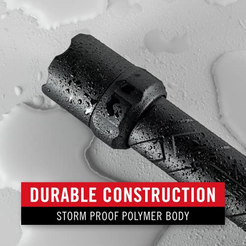 COAST POLYSTEEL 200 with Twist Focus, Pure Beam, 390 Lumen LED Flashlight, Crushproof, Black