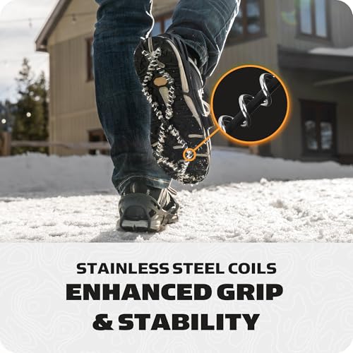 Yaktrax Pro Traction Cleats for Walking, Jogging, or Hiking on Snow and Ice, X-Large