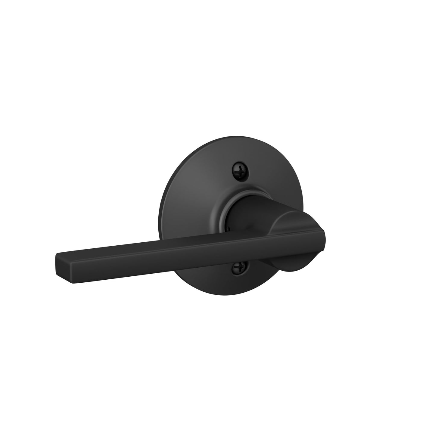 Schlage F10 V LAT 622 Latitude Door Lever with Standard Trim, Hall & Closet Passage Lock, Matte Black