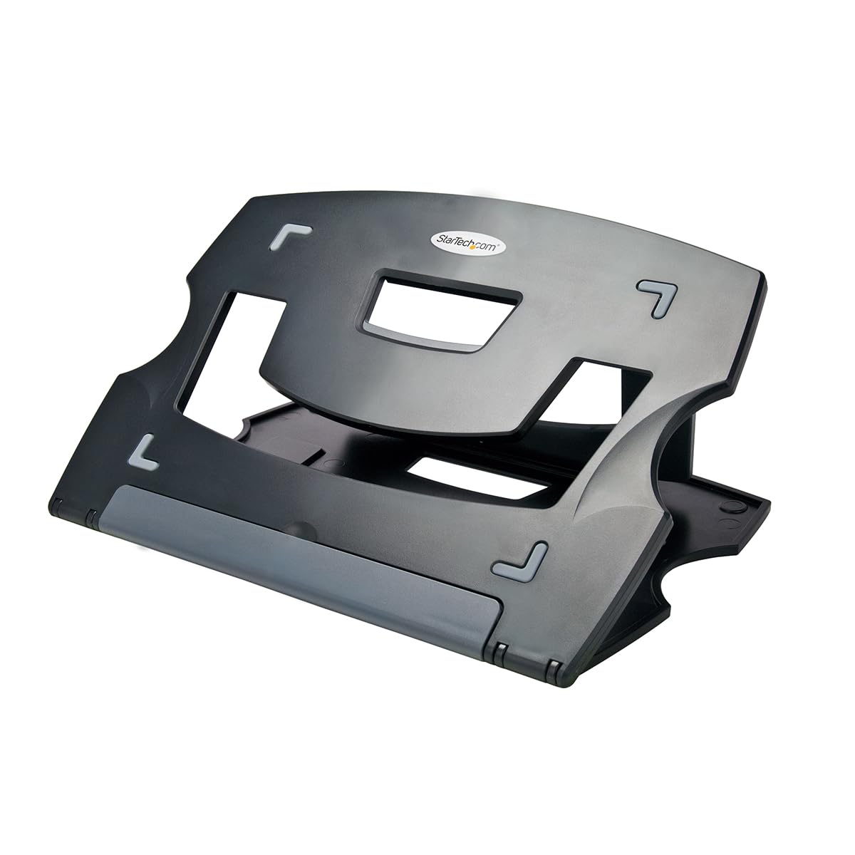 StarTech.com Portable Laptop Stand - Adjustable Laptop Stand - Ergonomic Laptop Desk Stand - Laptop Riser for Desk (LTRISERP)