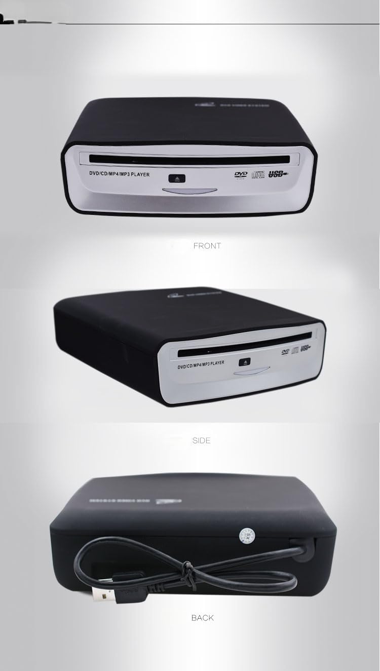 Car External Universal CD Player USB External Car Slot-Load CD Player Compatible with Android Navigation (Android Version 4.4 and Above)/PC/TV-Plug and Play