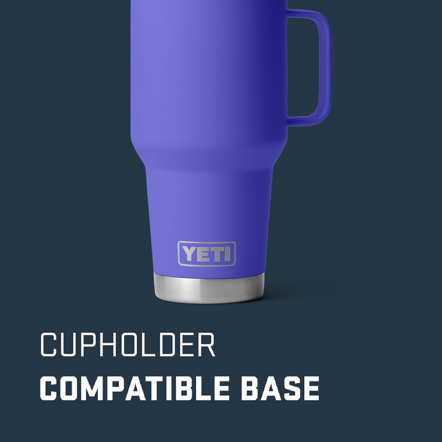 YETI Rambler 30 oz Travel Mug, Stainless Steel, Vacuum Insulated with Stronghold Lid, Ultramarine Violet