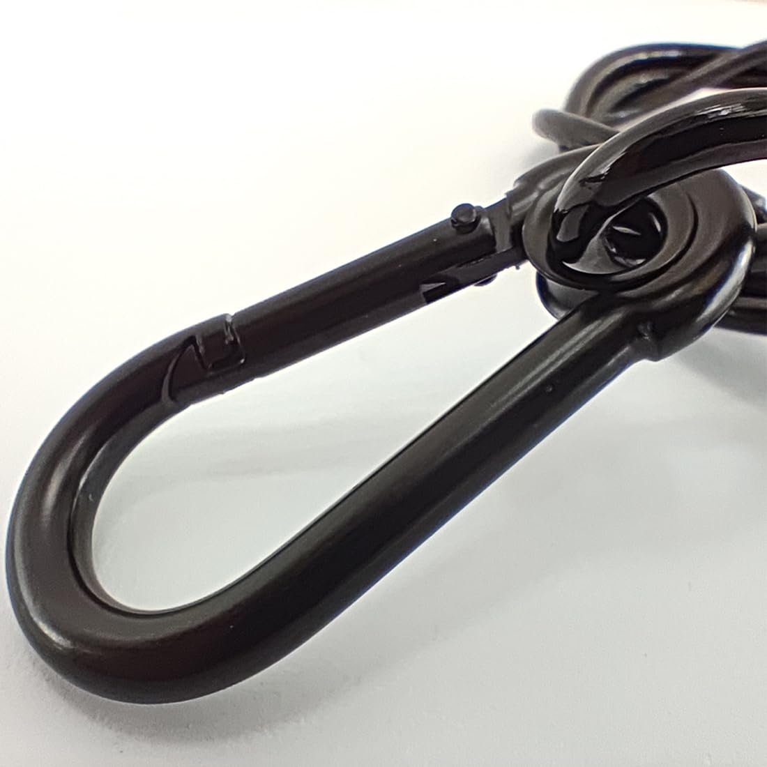Sarknoah. 0.16 Inch(4mm),Black Stage Lighting Safety Cable With Carabiner Lock,133 lb Load,Longth 31.5'' Safety Cables For stage lights,Pack of 10.