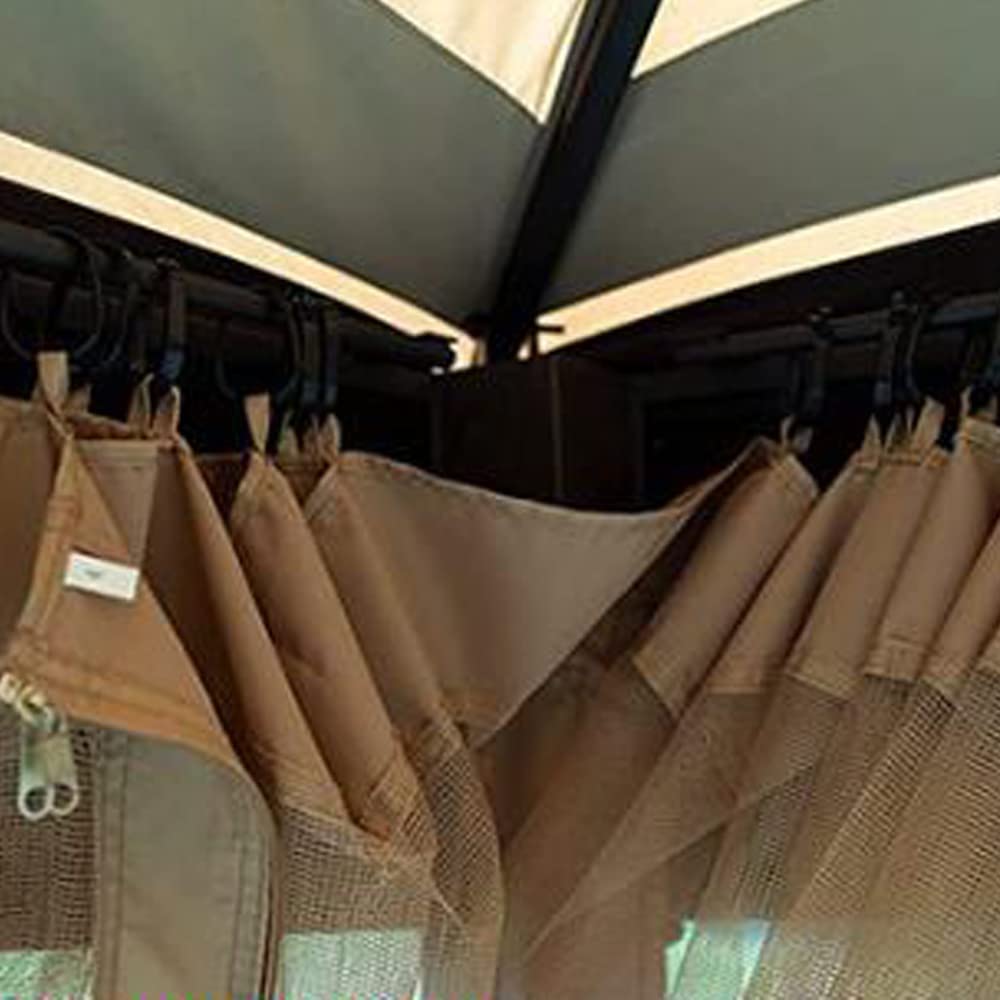 10 x 10 ft Gazebo Mosquito Netting Canopy Mosquito Netting, Universal Replacement Screen Walls Picnic Canopy Outdoor Sun Shade with Zippers