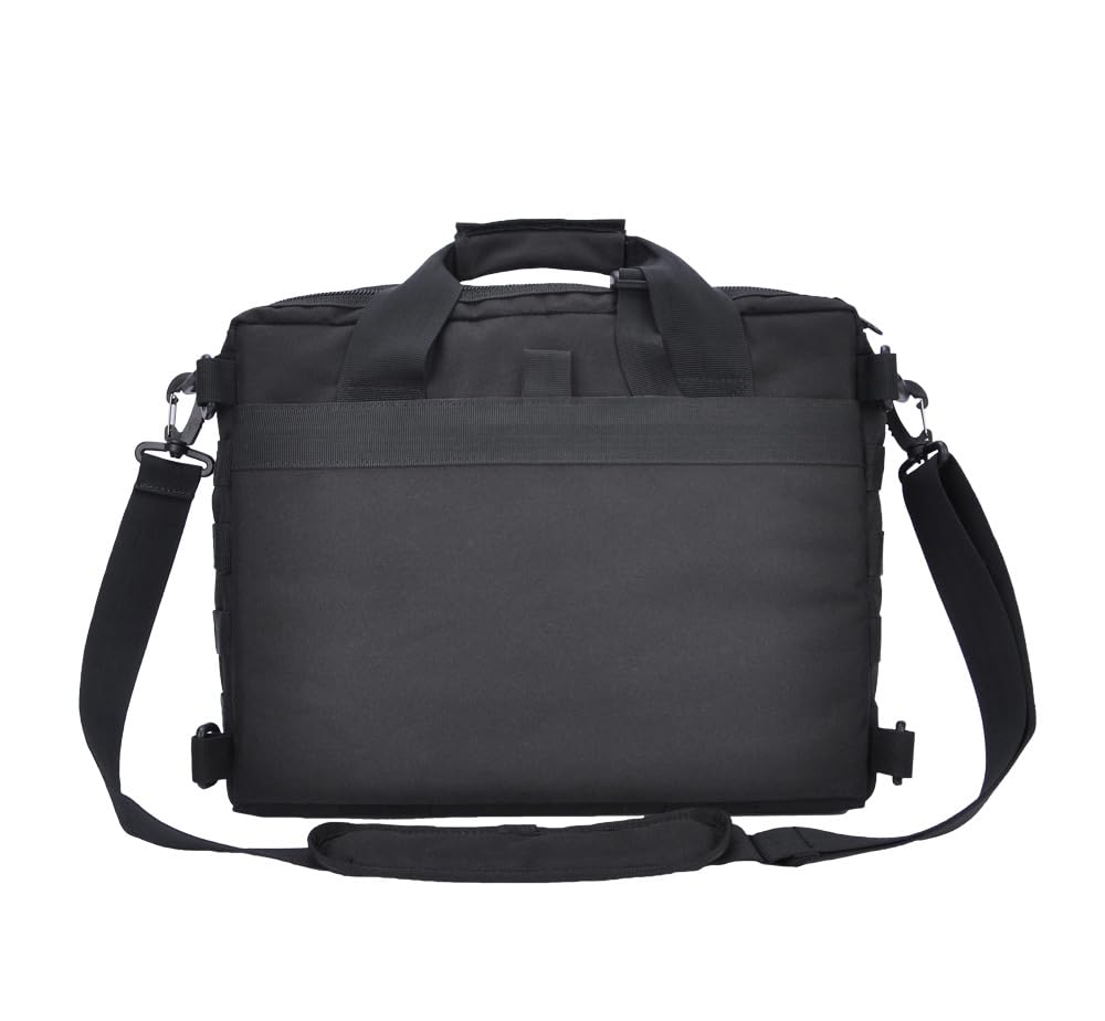 xjmbyoo Tactical Briefcase, tactical computer bag 14.1"" 15.6 In Men's Military Laptop Messenger Multifunction Briefcase for Men, Black-15.6 Inch