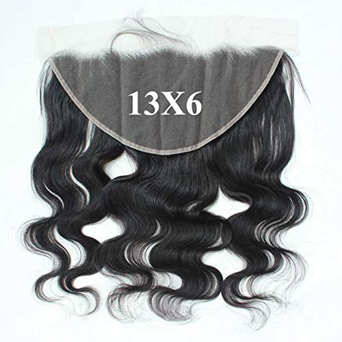 Forawme 100 Unprocessed Human Hair 13X6 Ear To Ear Full Lace Frontals Closure With Natural Hairline 14 Inch Natural Color Body Wave Pre Plucked Transparent Lace Frontal Hair Pieces