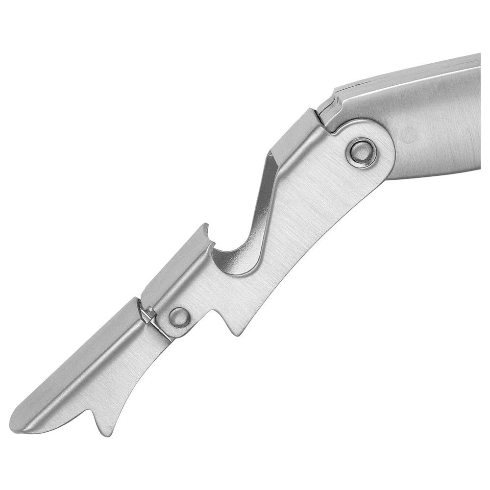 ZWILLING Premium Stainless Steel Kitchenware Corkscrew Wine Opener Black - for Bartenders and Waiters, Foil Cutter, Bottle Opener