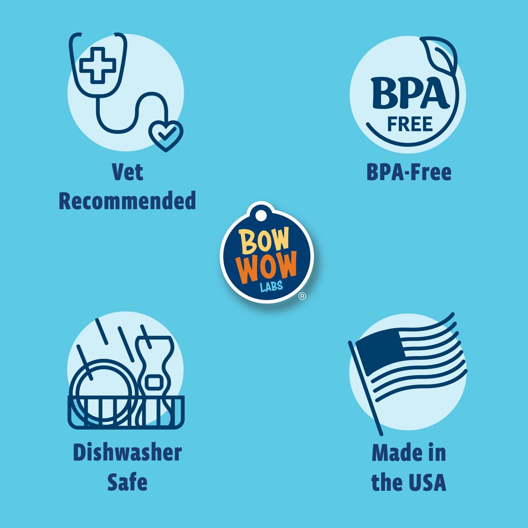 Bow Wow Labs Buddy Safety Device | Bully Stick & Chew Holder for Dogs | BPA-Free | Helps Prevent Choking | Dishwasher Safe (XS)