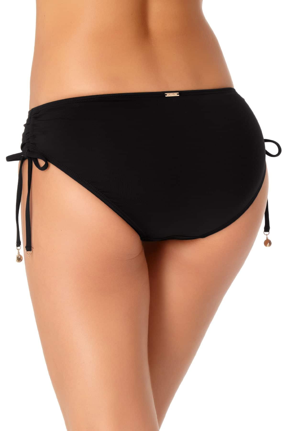 Anne Cole Women's Side Tie Adjustable Bikini Swim Bottom, Black, M