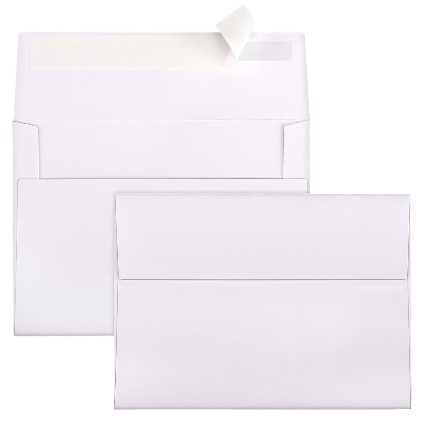 Outdoramic A6 Envelopes Self Seal 500 Pack - 4.75x6.5 White Invitation Envelopes Bulk for 4x6 Postcard, Wedding, RSVP, Thank You Notes, Announcements, Greeting Cards, Photos