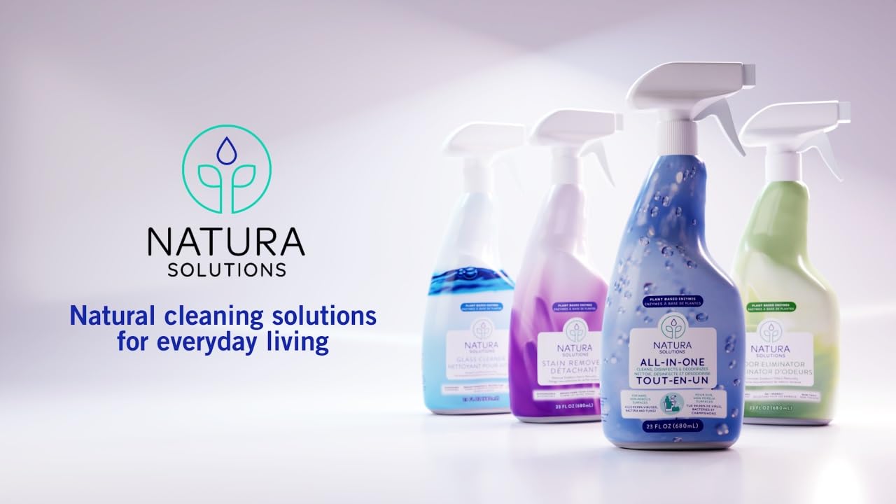 Natura Stain Remover, All-Natural Plant-Based Enzymes, Removes Toughest Stains, Eliminates Odors, Chemical Free, Safe for Sensitive Skin, Children and Pets, Multi-Pack of 6 Bottles