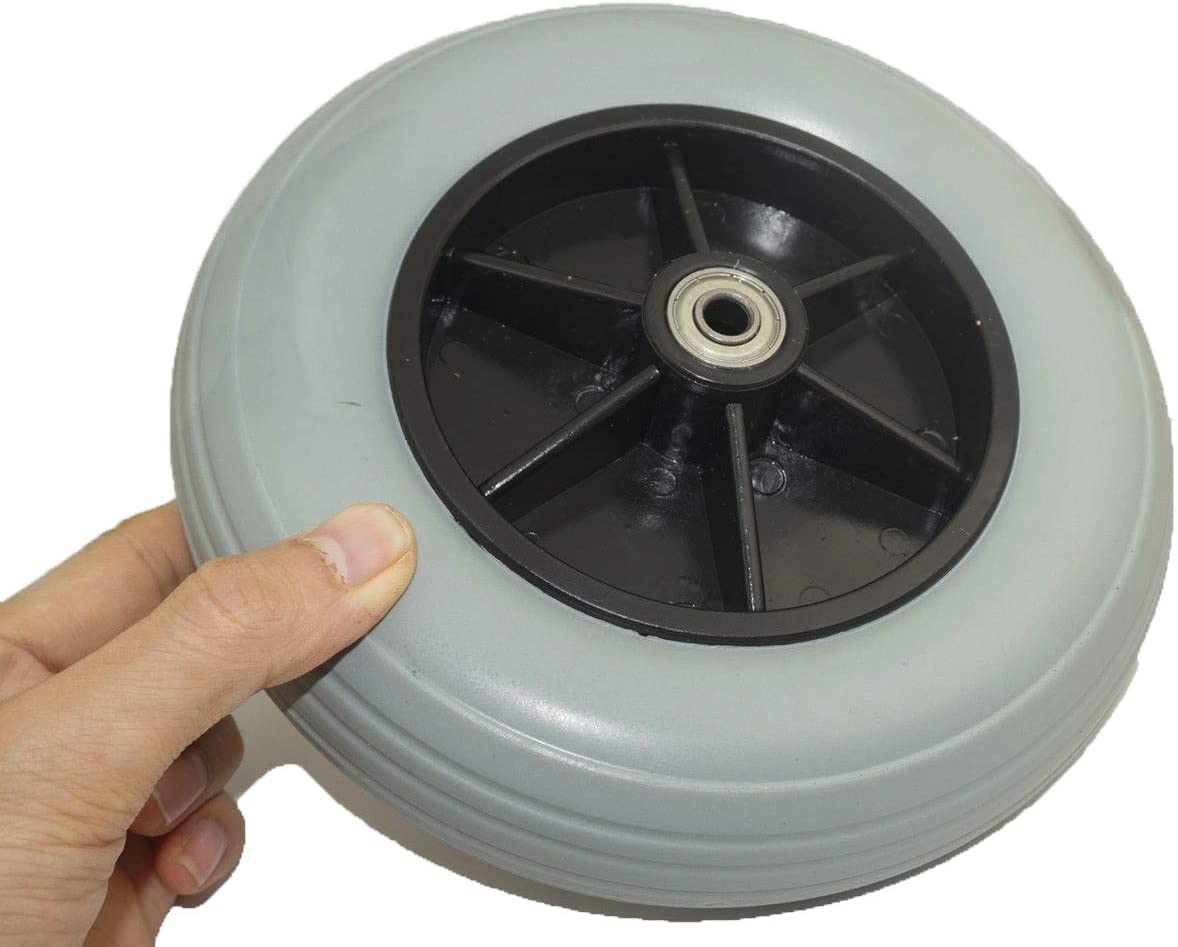 (Pair of Two) ，8" x 2" (200x50) Solid Rubber Front Rear Caster Tires Wheels Assembly for Power Wheelchair's/Electric Wheelchair for Many Standard Wheelchairs Replace