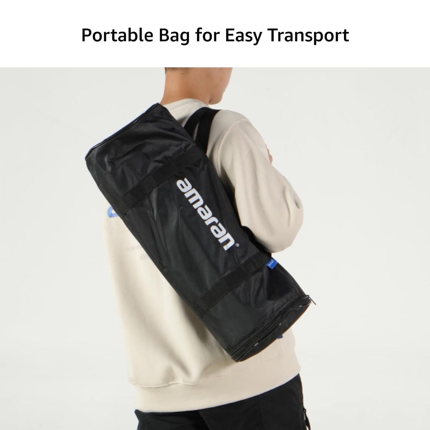 Amaran Light Dome 60 Softbox, Universal Bowens Mount, 60cm (2ft) Circular, 16-Sided, Quick-Release, Includes Diffusion & Control Grid, Carrying Bag