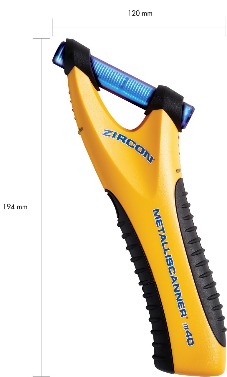 Zircon MetalliScanner m40 Handheld Electronic Metal Detector for Use on Dry Wall, Concrete, Lathe and Plaster, Stucco and More