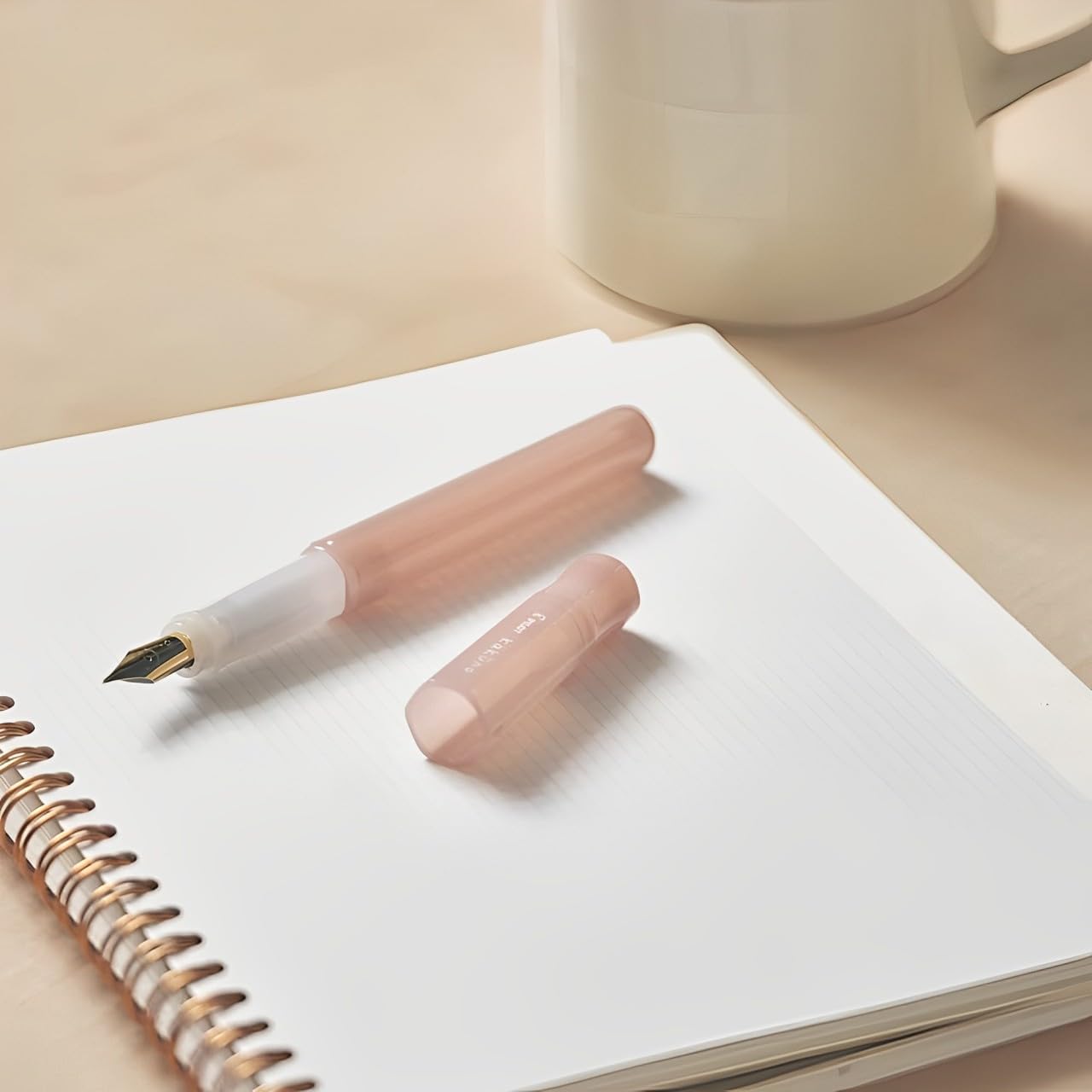 Pilot Kakuno Fountain Pen Madoromi Color Series, Gold (Smiley Face) Medium Nib, Perfect for Beginners and Creative Expression, Brown, PFKA-1MDBNM