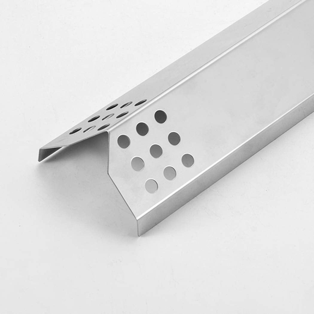 BBQSAVIOR SP39 BBQ Parts Heat Plate for Master Forge 1010048 Gas Grill, Stainless Steel Heat Shield Heat Tent Burner Cover Flame Tamer, 15 1/8 inch, 4-Pack