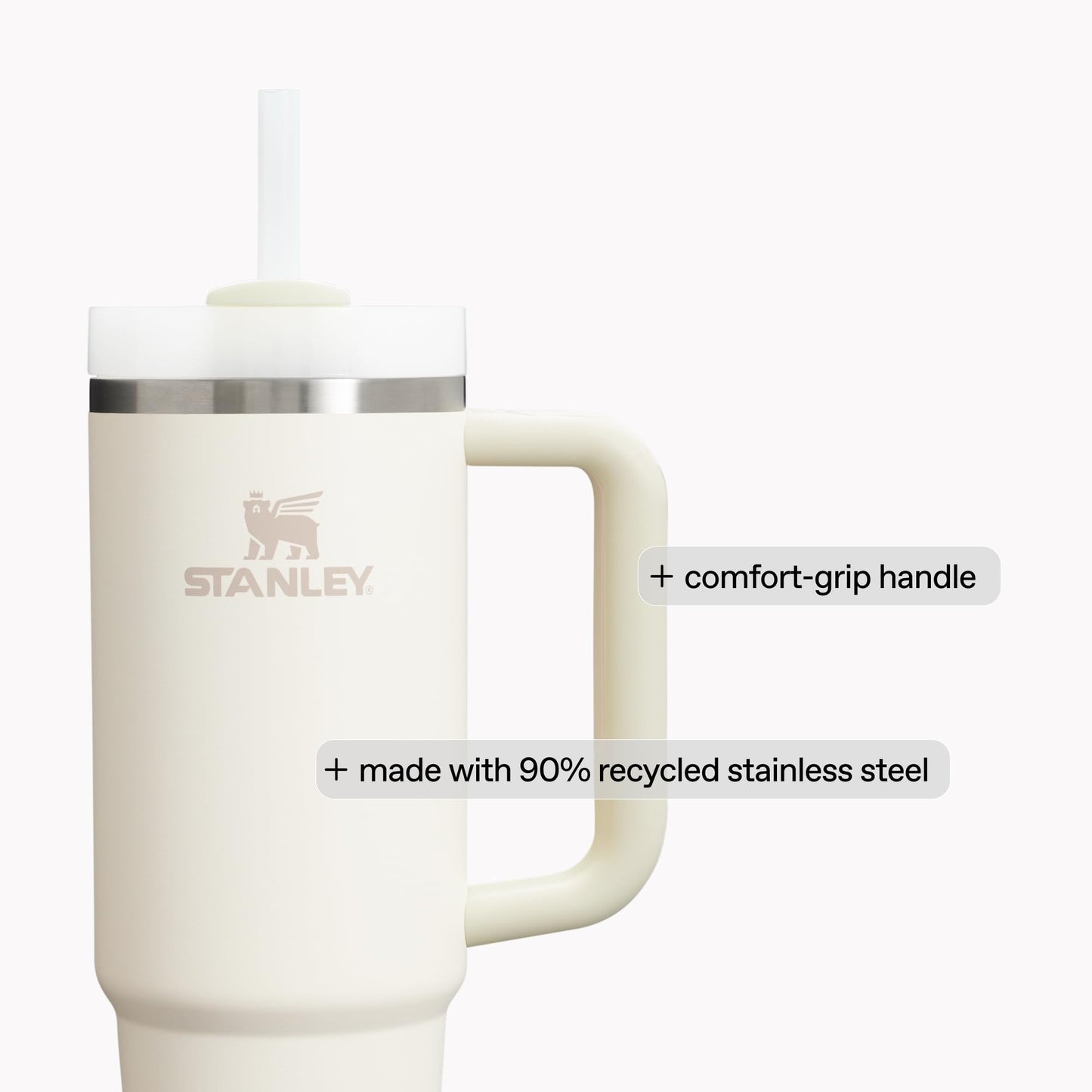 STANLEY Quencher H2.0 Tumbler with Handle and Straw 40 oz | Flowstate 3-Position Lid | Cup Holder Compatible for Travel | Insulated Stainless Steel Cup | BPA-Free | Dew Drop